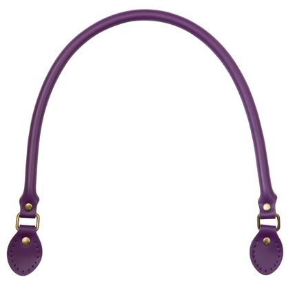 Pair Of Genuine Leather Replacent Bag Handbag Handles (Dark Purple - 70cm)