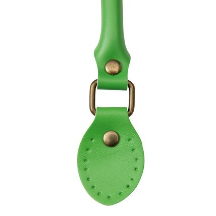 Pair Of Genuine Leather Replacent Bag Handbag Handles (Green - 50cm)