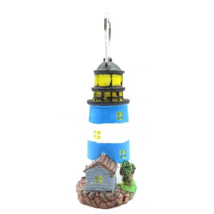 Lighthouse Bottle Opener Light Blue & White Striped 9 CM Home Decor Drinks Gift