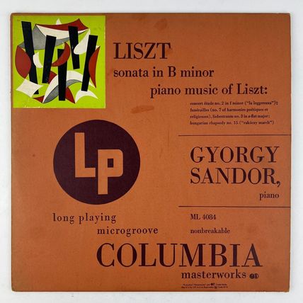 Franz Liszt - Piano Music Of Liszt Vinyl LP Record Album ML-4084