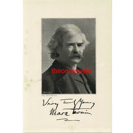 Mark Twain (Samuel Langhorne Clemens), American Author, Book Illustration, 1895