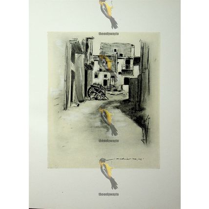 Deserted Houses, Sicily, Italy, Menpes, Book Illustration (Print), 1903