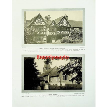 Beautiful Surrey Scene (Capel Church & Wonersh On Reverse), Book Illustration