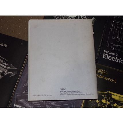 1973 Ford Car Shop Manuals Chassis, Engine, Electrical, Body, Maint, Lube +