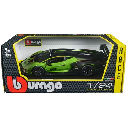 Lamborghini Essenza SCV12 #63 Green Metallic and Black "Squadra Corse" "Race"...