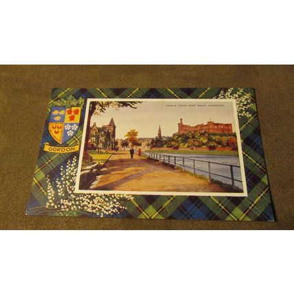 Valentines Clan Gordon Tartan Postcard- Castle from Ness Walk, Inverness A1093