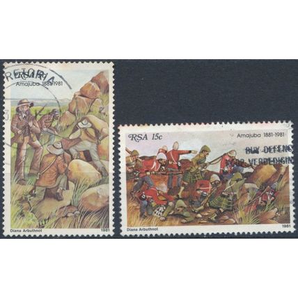 Centenary Battle of Amajuba - South Africa 1981 - F H - SG 488/9 (K)