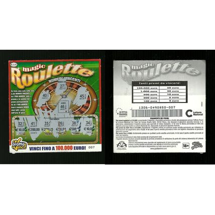 Gratta e Vinci %- Roulette - Lotto 1306