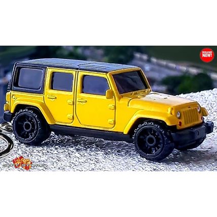 RARE KEYCHAIN YELLOW BLACK WHEEL JEEP WRANGLER CUSTOM Ltd
