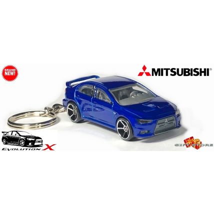 VERY RARE KEYCHAIN BLUE MITSUBISHI LANCER