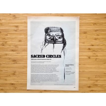 Sacred Circles, North American Indian Art Exhibition, Hayward Gallery London