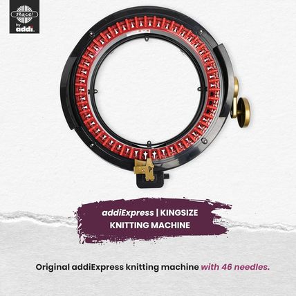 Addiexpress King Size Knitting Machine, 46 Needles Circle Knit Loom Machine with