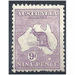 Australia 1916 SG39 9d Violet Mounted Mint .