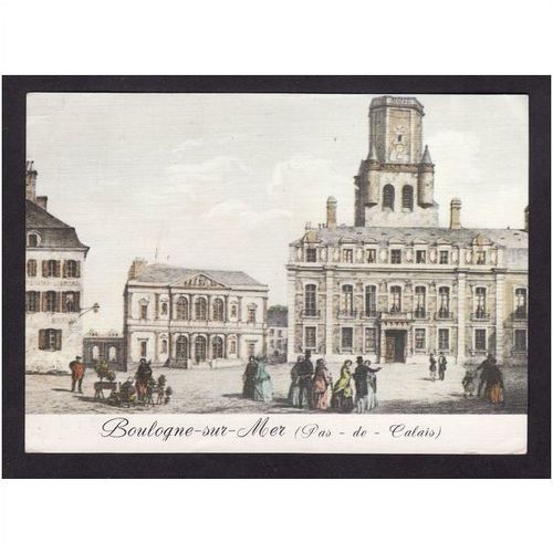 FRANCE POSTCARD - BOULOGNE - SUR- MER - PALAIS OF JUSTICE USED
