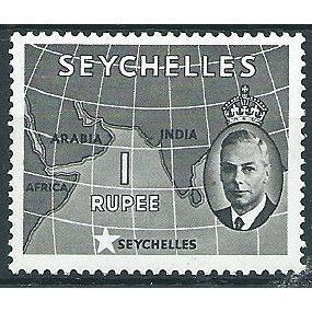 Seychelles 1952 SG168 1r Grey-Black Mounted Mint .. ..