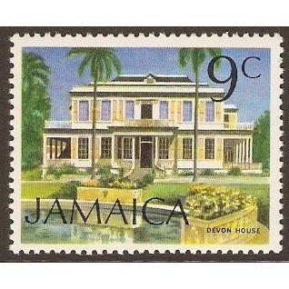 Jamaica QEII 1972 9c Devon House Mounted Mint MM SG 351 Sc 350 postage stamp