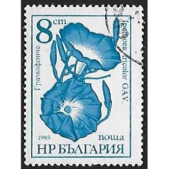 Mi 3489: 8 st. pale new blue and new blue Flowers: Morning Glory.
