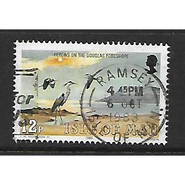 ISLE OF MAN 1983 SEA BIRDS 12p GREY HERONS SG 238 FINE USED