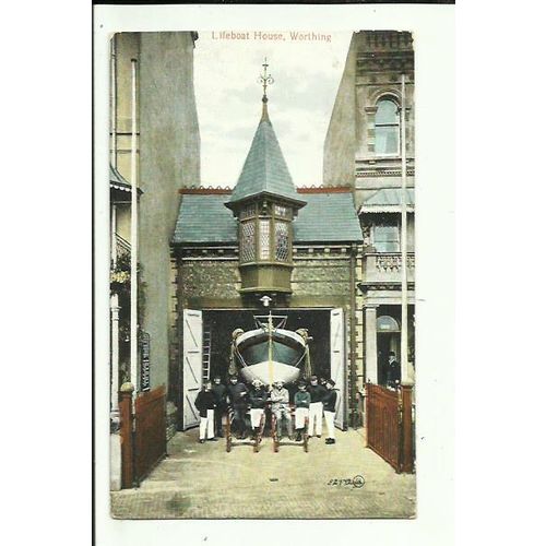 Sussex WORTHING Lifeboat House Postcard by Valentine (52772)