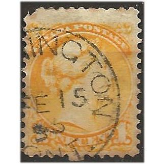 Canada 1877 SG91 1c Orange-Yellow Fine Used . .. .