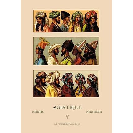 A Variety of Asiatic Head-Coverings #1 20 x 30 Poster