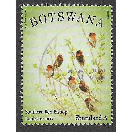 BOT 2014 (P3.50) 'BIRDS - SOUTHERN RED BISHOP' FINE USED (EBID75-599)