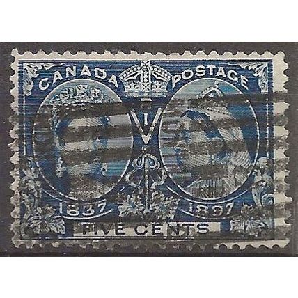 Canada 1897 SG128 5c Deep Blue Good Used .
