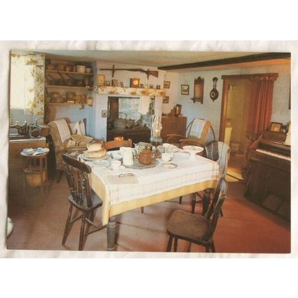 old postcard Workers Cottage, Breamore Museum