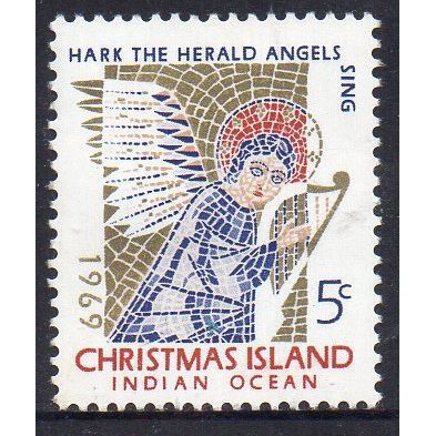 Christmas Island 1969 Christmas - Hark the Herald Angels Sing 5c MNH