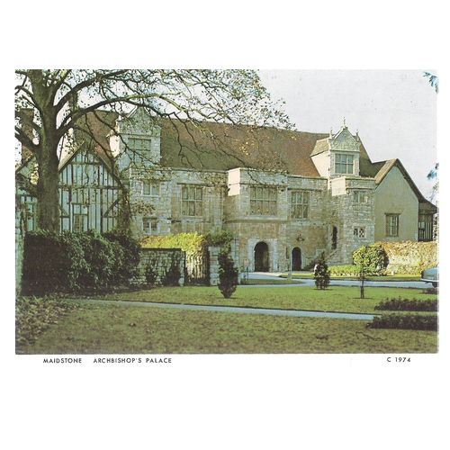 ARCHBISHOP'S PALACE, Maidstone, Kent. vintage unused postcard =