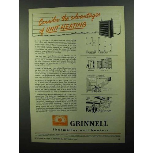 1950 Grinnell Thermolier Unit Heaters Ad - Advantages