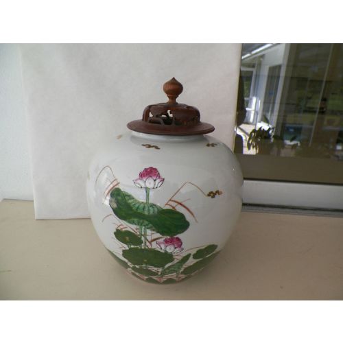 HORIZONS 11'' PORCELAIN JARDINIERE-FLORAL DESIGN