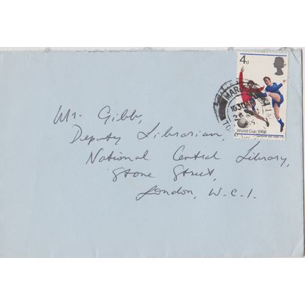 GB 1966 cover Newport with 4d World Cup stamp