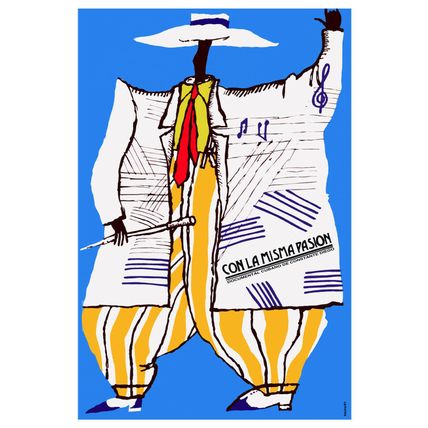 Movie Poster for Cuban film CON LA MISMA pasion.Music.Room Home art decoration
