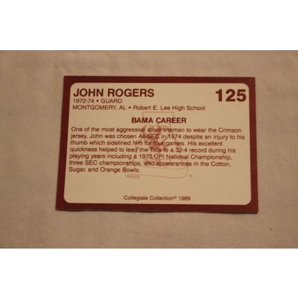 John Rogers 1989 Collegiate Collection Alabama's Finest NO. 125