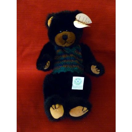 BORIS TY COLLECTIBLE ARTICULATED RETIRED BEAR IN SWEATER VEST 1993