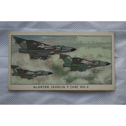 1963 Kellogg card British Military Aircraft No. 13 Gloster Javelin F (AW) Mk. 9
