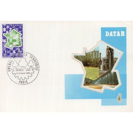 Datar Development Territory French First Day Cover 1978 Postcard