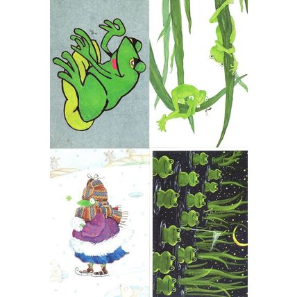 Frogs 4x Limited Edition Collectors Fair Advertising Postcard s