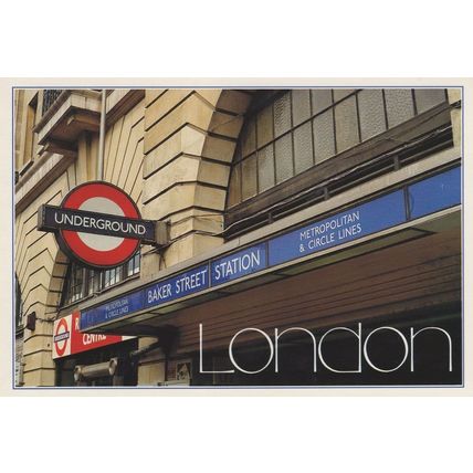 Baker Street Tube Station Entrance London Large Postcard