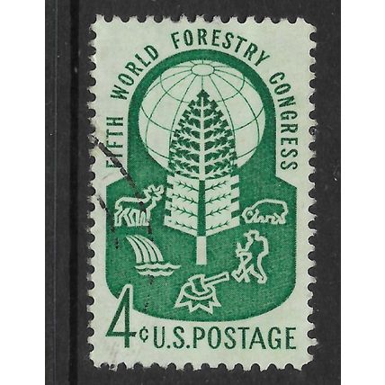 USA 1960 FIFTH WORLD FORESTRY CONGRESS 4c GREEN CONGRESS SEAL SG1155 FINE USED#2