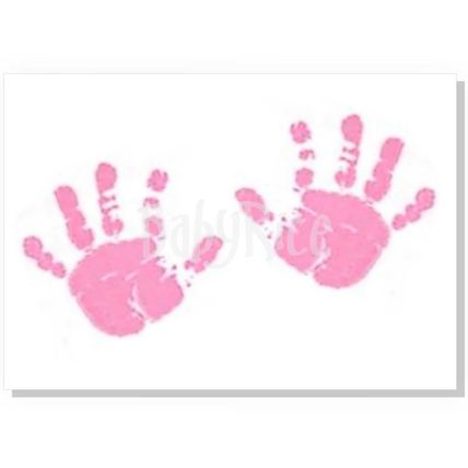 New Baby Boy Blue Girl Pink Handprint Footprint Paint Wipe Kit Set + A4 Canvas