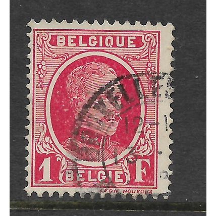 BELGIUM 1922 ALBERT I 1F RED SG 367 FINE USED#