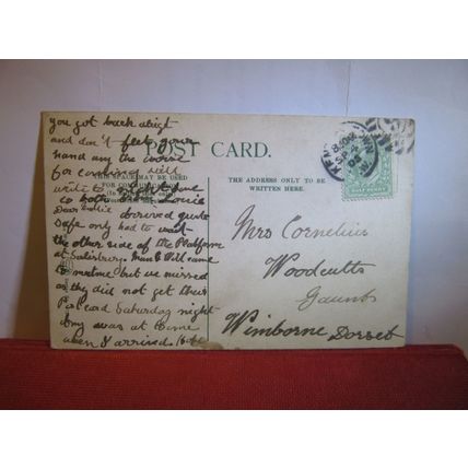 THE SERPENTINE, HYDE PARK , LONDON used antique postcard 1905 pm #