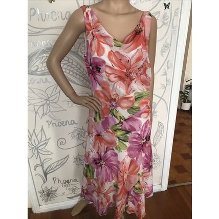 Rockmans designer women floral dress sleeveless size 14