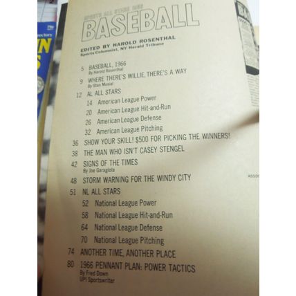 MACO BASEBALL Sportsman Series Magazine Willy Mays on Cover 1966