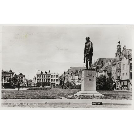 Vlissingen Bellamypark Statue Monument Holland RPC Postcard