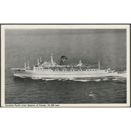 Canadian Pacific Liner Empress of Canada, c.1960s - Canadian Pacific Postcard