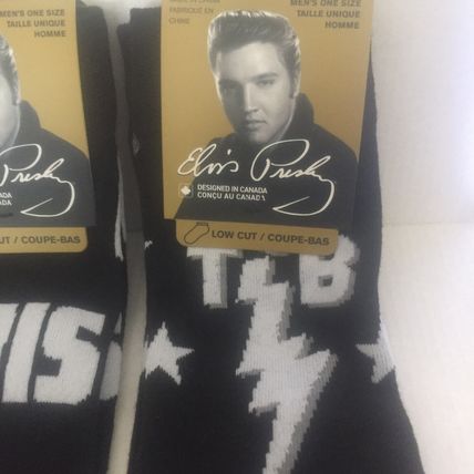 NEW 3 Pairs Elvis Men's Low Cut One Size Black Socks