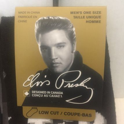 NEW 3 Pairs Elvis Men's Low Cut One Size Black Socks